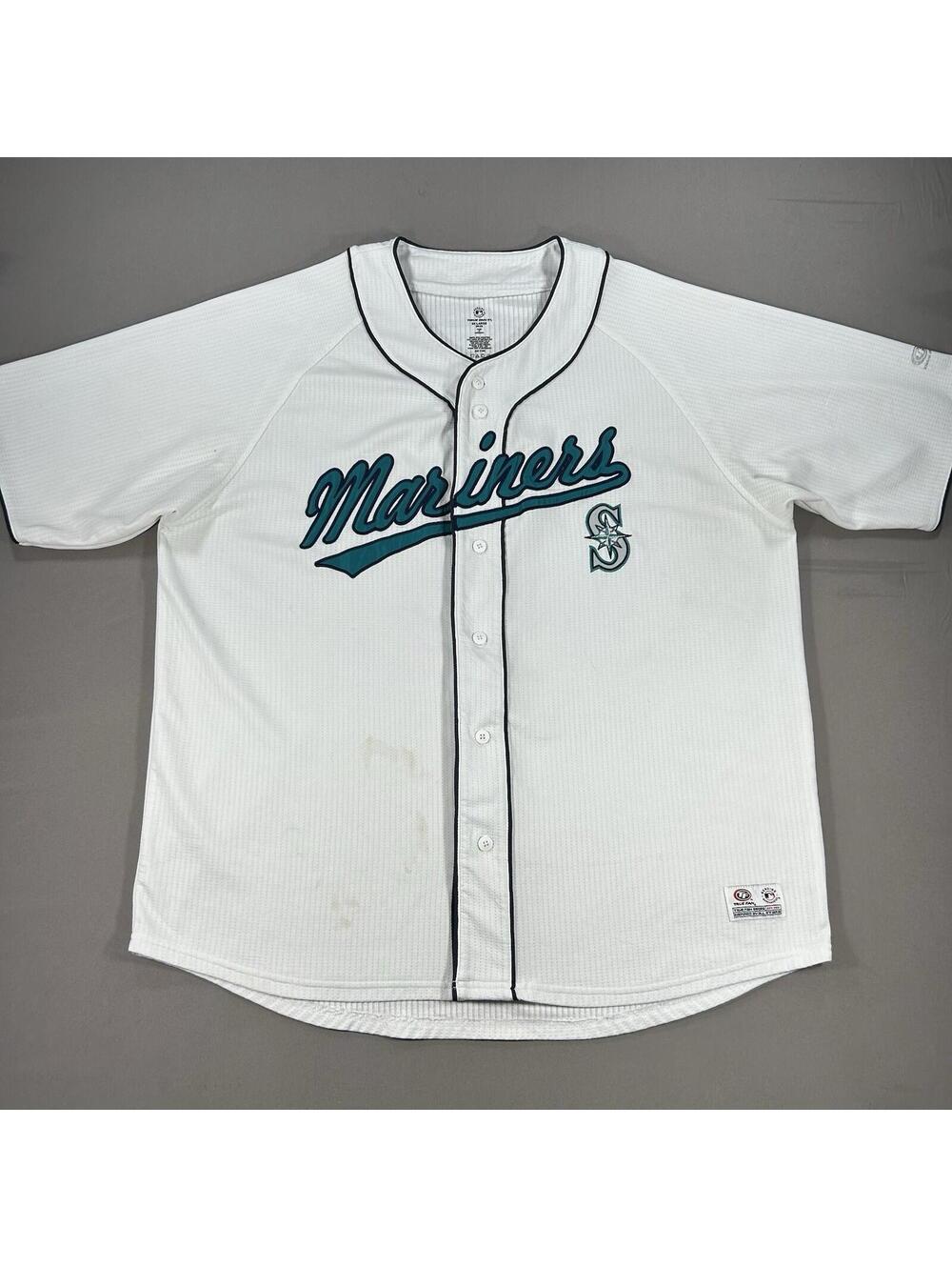Vintage True Fan Seattle Mariners Baseball Jersey Size 2XL (50-52) White